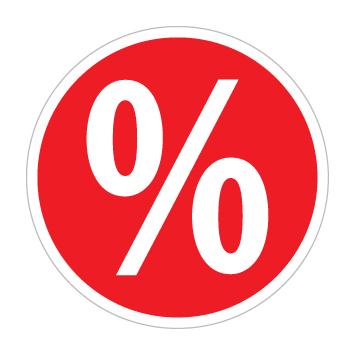 Naklejka „%“