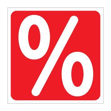 Naklejka „%“