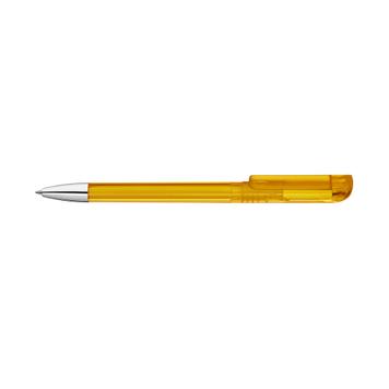 Długopis kulkowy obrotowy z przezroczystą obudową z połyskiem