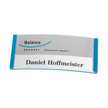Identyfikator „Balance Alu-Print” z nadrukiem w cenie