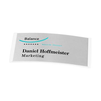Identyfikator „Balance Alu-Complete“; w cenie koszt nadruku