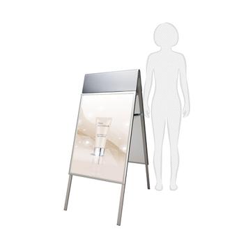 Wodoszczelny stojak plakatowy „Smart”, profil 25 mm, z narożnikami po skosie