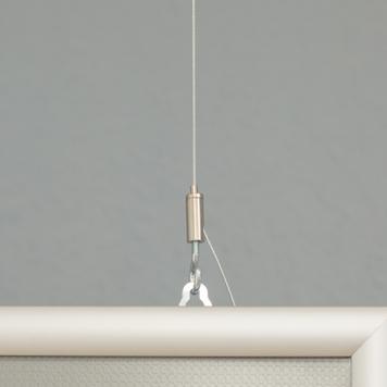 Dwustronna ramka zaciskowa, profil 25 mm, anodowana na kolor srebrny, narożniki ścięte po skosie