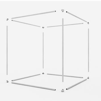 Rama banerowa-system wtykowy Alu Budget 42 „Cube“